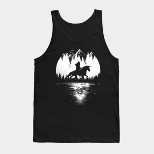 Bigfoot Riding Unicorn Tank Top